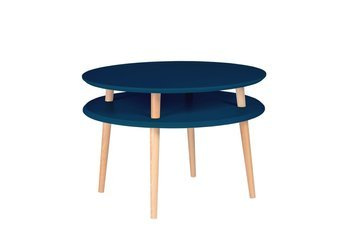 Stolik Kawowy UFO śr. 70cm wys. 45cm - Petrol Blue