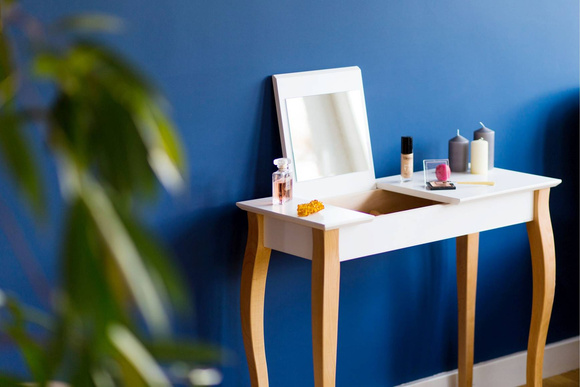 LILLO Dressing Table with Mirror 65x35cm Beaver Brown