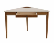 Stolik narożny ASHME 114x85x85cm Dąb Kawa z mlekiem