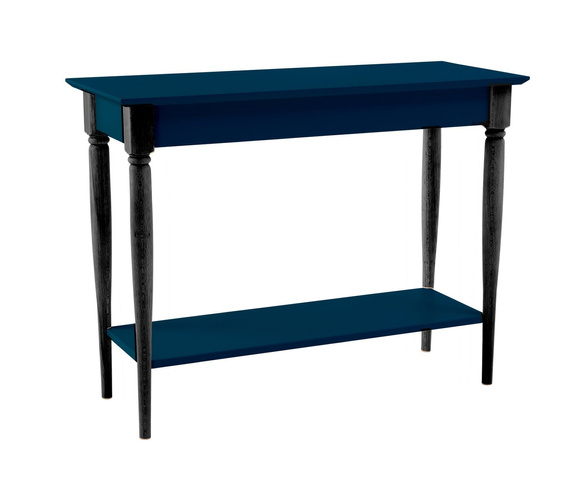 Stolik Typu Konsola MAMO 105x35cm Petrol Blue Czarne Nogi
