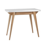 Konsola ENVELOPE Rozkładana 45x90cm blat biały, nogi jesion