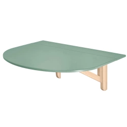 Półowalny Stół Ścienny Opadający KLAPP 75x100cm Szałwiowy Jesion