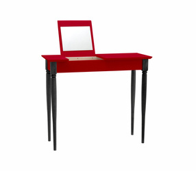 Toaletka MAMO 65x35 cm - Czerwona / Czarne Nogi