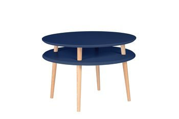 Stolik Kawowy UFO śr. 70cm wys. 45cm - Granatowy