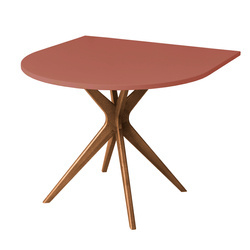 Stół Półowalny JUBI Racetrack 90x90cm Dąb Ciemny Koral