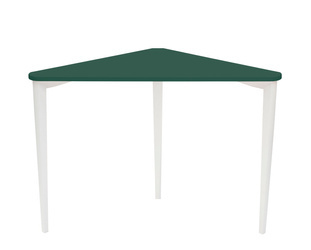 Stolik narożny Naja z zielonymi i białymi nogami