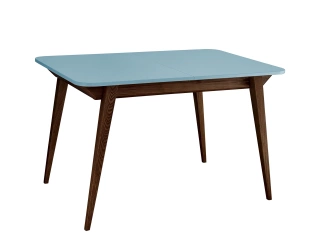 Rozkładany stół jadalniany Envelope BOLD 120x80cm Delikatny Niebieski, Orzech