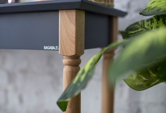 Biurko z szufladą MAMO 85x40cm - Białe nogi  / Czerwony