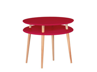 Stolik Kawowy UFO śr. 70cm wys. 61cm Czerwony