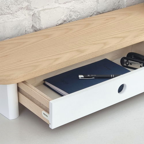 Podstawka Pod Laptopa z Szufladą JUBI 60cm Jesion Biała