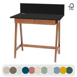 Biurko LUKA 85x50cm z Szufladą Dąb / Czarny