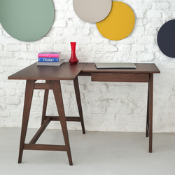 Biurko narożne LUKA 115cm x 85cm Lewe Orzech