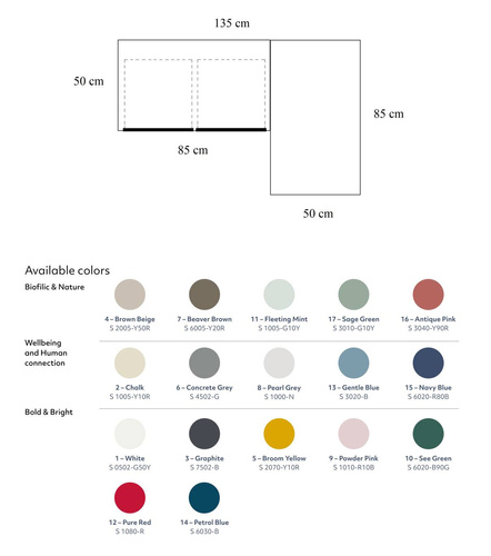 Jesionowe Biurko Narożne LUKA 135cm x 85cm Ciemny Koralowy Prawe