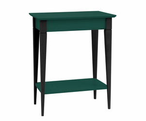 Konsola MIMO z Półką 65x35cm Czarne Nogi Zielony Butelkowy