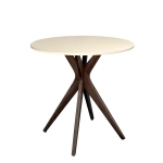 Okrągły Stół Jadalniany JUBI śr. 60cm Wapień | Nogi Orzech 