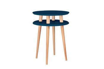 Stolik Kawowy UFO śr. 45cm wys. 61cm - Petrol Blue