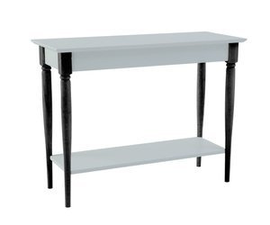 Stolik Typu Konsola MAMO 105x35cm Jasnoszara Czarne Nogi