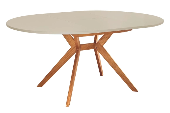 Okrągły rozkładany stół jadalniany 110cm Biju Kawa z Mlekiem Dąb