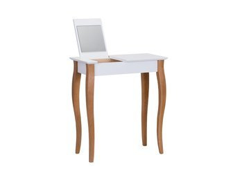 Toaletka LILLO z Lusterkiem - 65x35cm Białe Nogi / Biała
