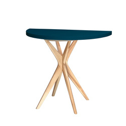 Półokrągły Rozkładany Stół JUBI śr. 90cm Petrol Blue