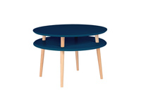 Stolik Kawowy UFO śr. 70cm wys. 45cm - Petrol Blue