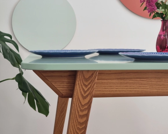 Rozkładany stół jadalniany Envelope BOLD 120x80cm Czarny, Jesion