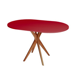 Stół Owalny JUBI Racetrack 75x100cm Dąb Czerwony