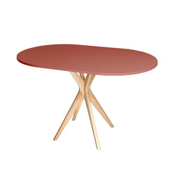 Stół Owalny JUBI Racetrack 75x100cm Ciemny Koralowy