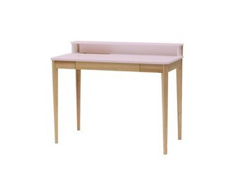 Biurko ASHME Jesionowe 110x56x75cm - Różowe