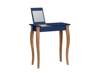 Toaletka LILLO z Lusterkiem - 65x35cm Białe Nogi / Granatowa