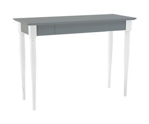 Biurko MAMO z Szufladą 85x40 cm - Białe Nogi / Ciemnoszare