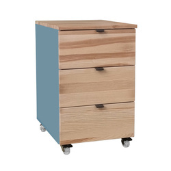 Kontenerek Biurowy LUKA z Kółkami 41x50cm Jesion Delikatny Niebieski