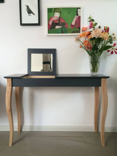 Toaletka LILLO z Lusterkiem 105x35cm Czarny