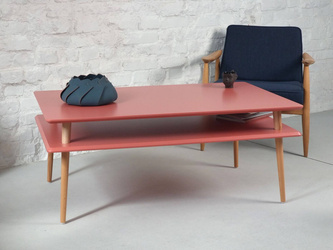 Stolik Ława Kawowa KORO HIGH 110x70cm Ciemny Koralowy