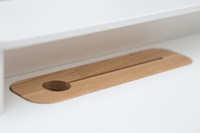 Biurko ASHME Jesionowe 110x56x75cm - Jasnoszare