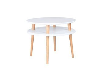 Stolik Kawowy UFO śr. 57cm wys. 45cm Biały