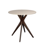 Okrągły Stół Jadalniany JUBI śr. 60cm Kawa z Mlekiem | Nogi Orzech