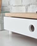 Podstawka Pod Laptopa z Szufladą JUBI 60cm Jesion Biała