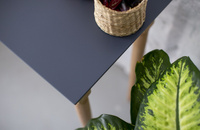 Biurko z szufladą MAMO 85x40cm - Białe nogi  / Czerwony