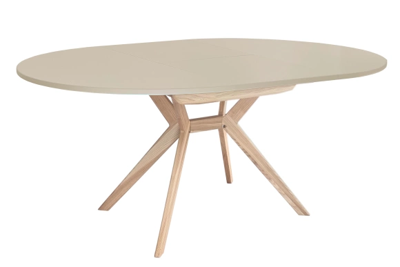 Okrągły rozkładany stół jadalniany 110cm Biju Kawa z Mlekiem Jesion