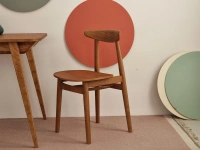 Drewniane krzesło do jadalni Biju Jesion | bejca dąb