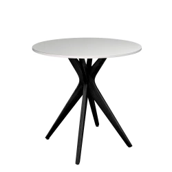Okrągły Stół Jadalniany JUBI śr. 60cm Jasnoszary | Nogi Czarne