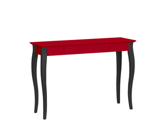 Biurko LILLO 105x40cm Czarne Nogi / Czerwone