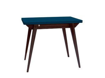 Stół ENVELOPE Rozkładany 90x65cm Petrol Blue Orzech