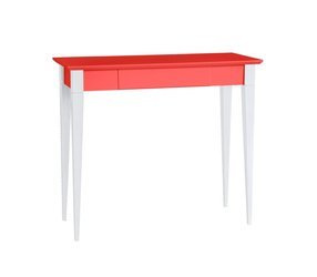 Biurko MIMO z Szufladą - 85x40cm Białe Nogi / Czerwone