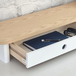 Podstawka Pod Laptopa z Szufladą JUBI 60cm Jesion Biała