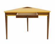 Biurko narożne ASHME 114x85x85cm Dąb cytrynowy ciemny