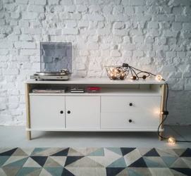 Szafka RTV ASHME 140x45x60cm - Biała