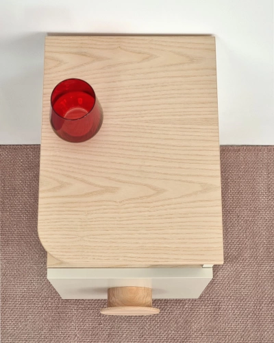 Stolik nocny z szufladą DABI MINI prawy Delikatny Niebieski