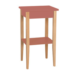 Stolik Nocny ENTLIK 40x35x70cm Ciemny Koralowy
